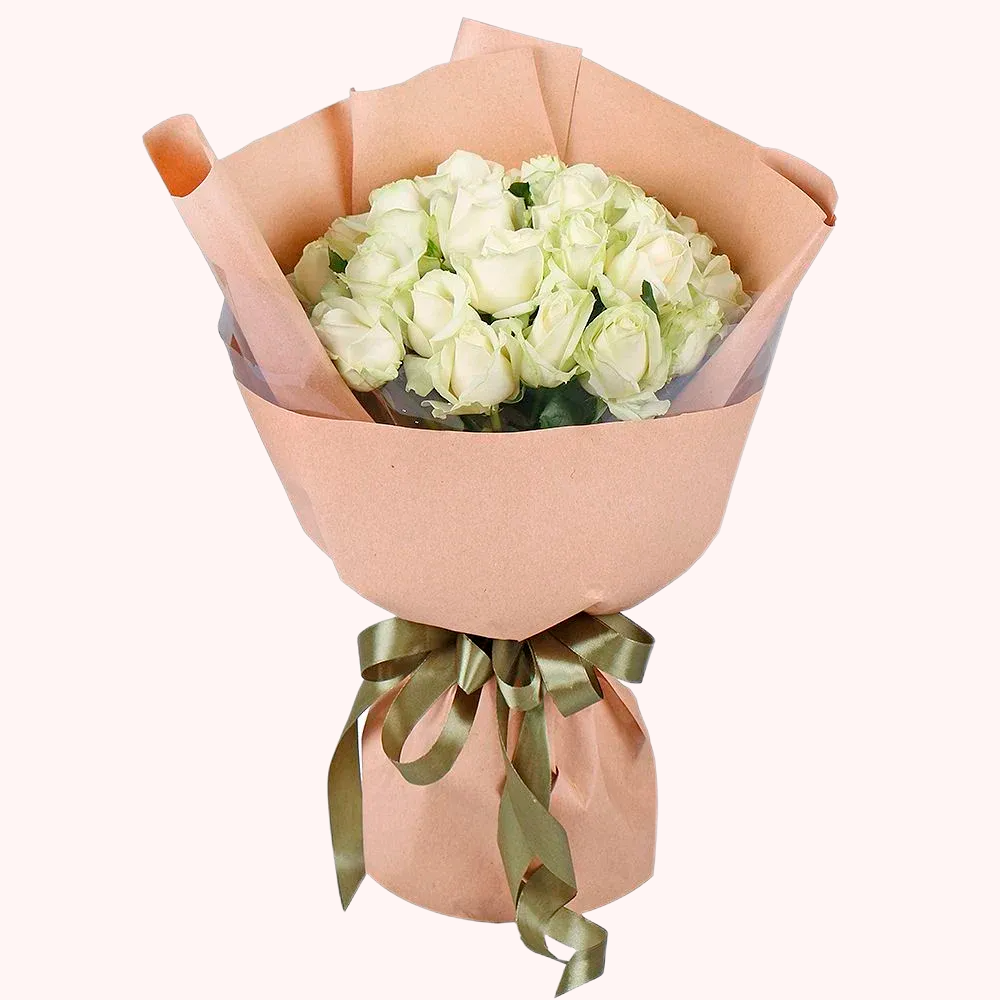 Букет из 15 белых роз Эквадор